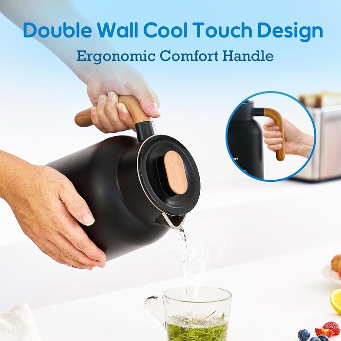 Mini bouilloire inox 1L - Température réglable - Jusqu'à -33% sur l'outlet