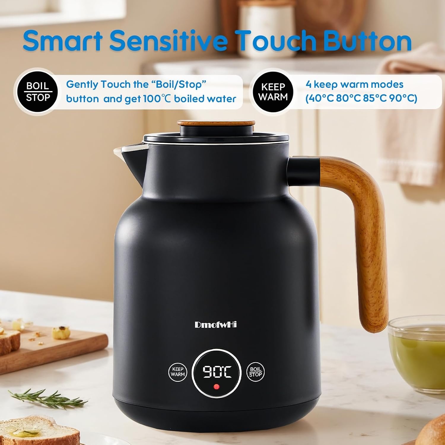 Mini bouilloire inox 1L - Température réglable - Jusqu'à -33% sur l'outlet