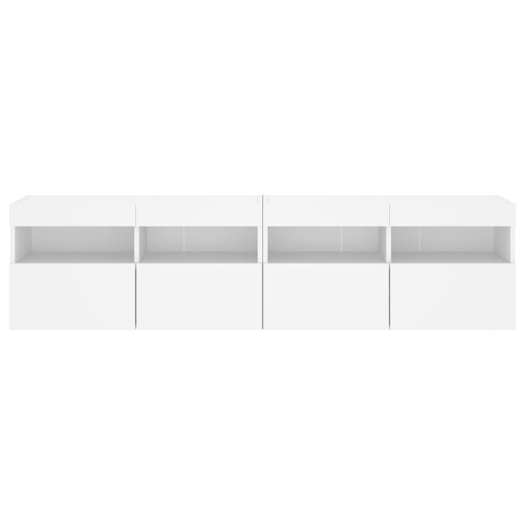 Vidaxl Meubles TV muraux LED blancs (2 pcs) - 66% de remise