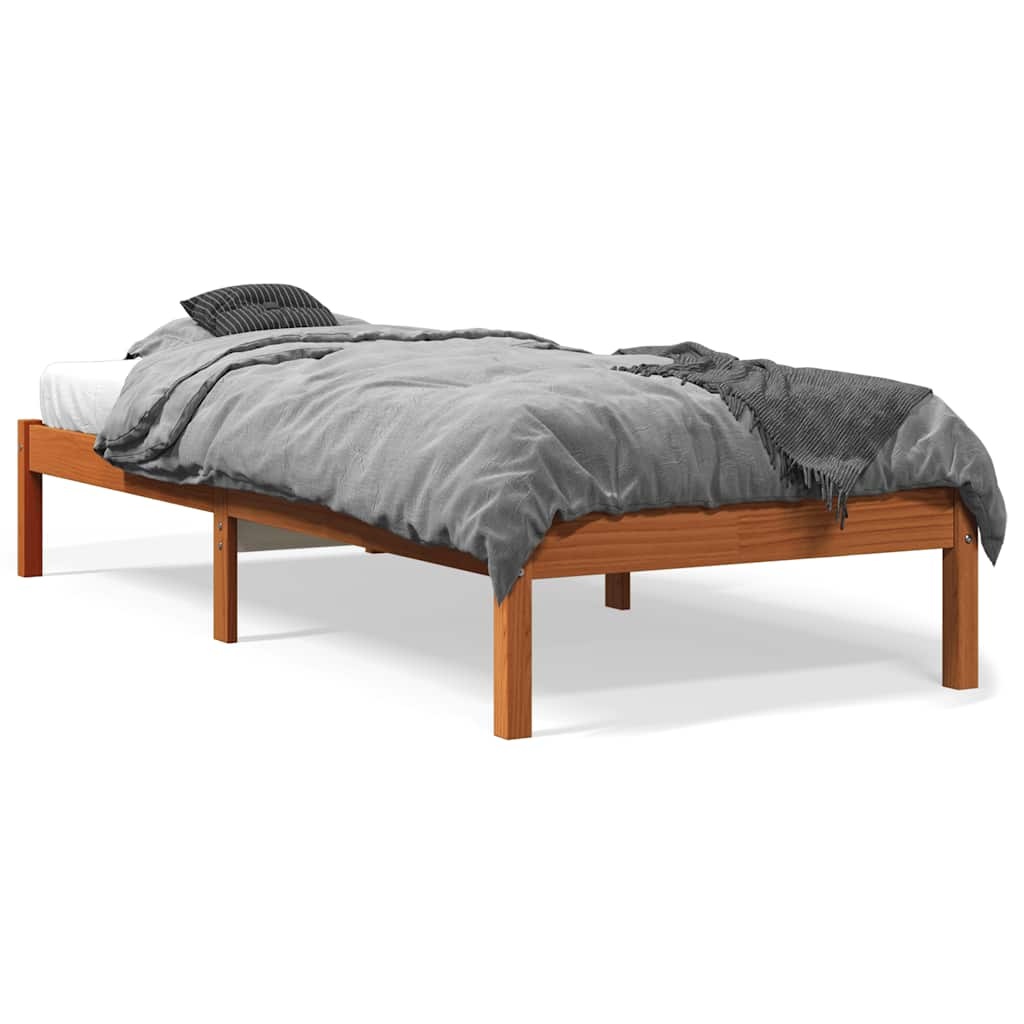 Cadre de lit en pin massif 75x190 cm - Jusqu'à -34% de réduction