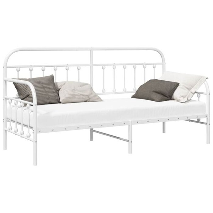 Banquette-lit 75x190 cm en acier blanc - Jusqu'à -35% en outlet