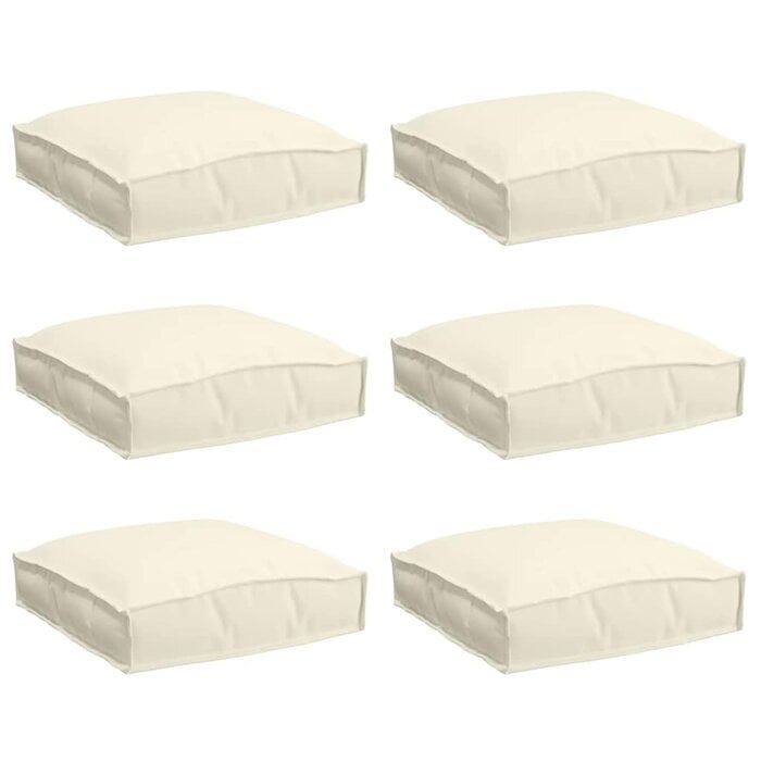 Vidaxl Lot de 6 coussins carrés Oxford crème - 62% de remise