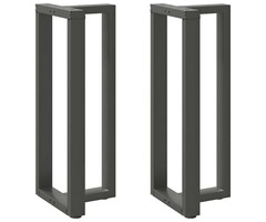 Vidaxl Lot de 2 pieds de table haute en T, acier anthracite - Jusqu'à -35%