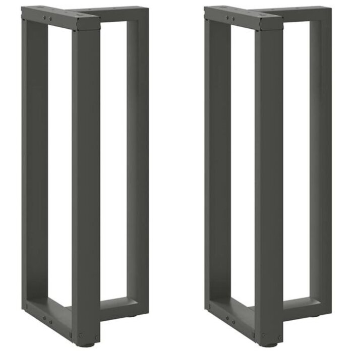 Lot de 2 pieds de table haute en T, acier anthracite - Jusqu'à -35%