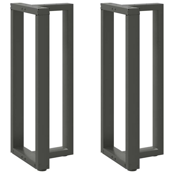 Lot de 2 pieds de table haute en T, acier anthracite - Jusqu'à -35%