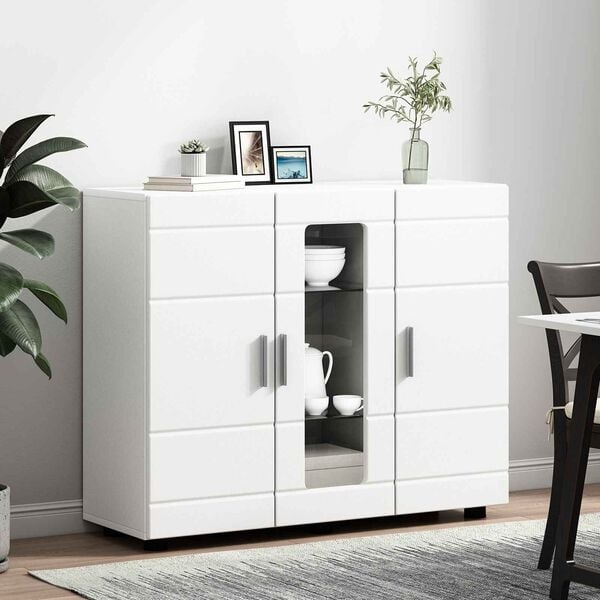 Buffet Moderne Blanc 3 Portes - Jusqu'à -34% sur votre équipement maison