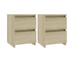 Vidaxl Lot de 2 tables de chevet chêne sonoma - Jusqu'à 34% de remise