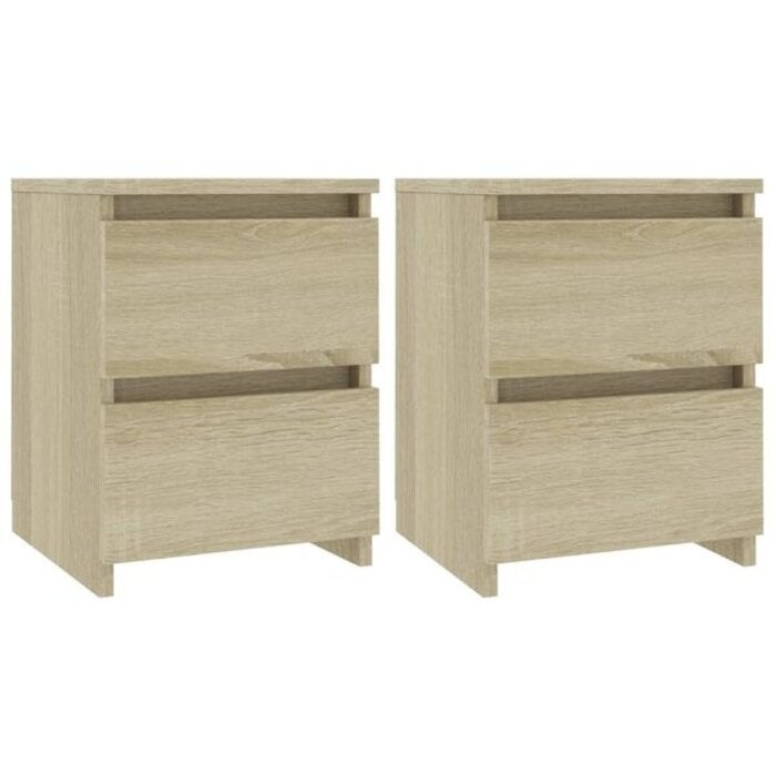 Lot de 2 tables de chevet chêne sonoma - Jusqu'à 34% de remise