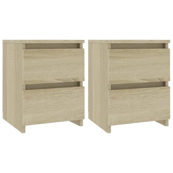 Lot de 2 tables de chevet chêne sonoma - Jusqu'à 34% de remise