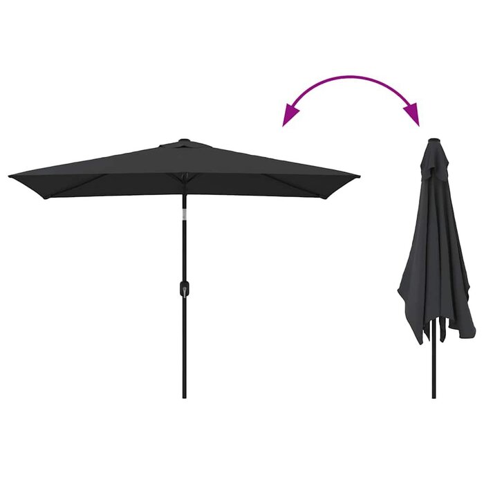 Parasol rectangulaire 300x200 cm - Noir - Jusqu'à -34%