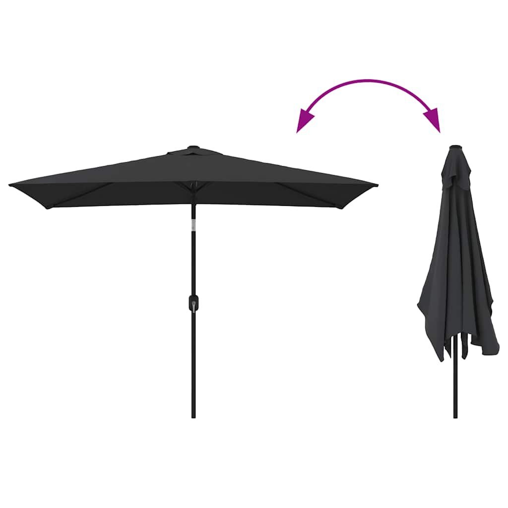 Parasol rectangulaire 300x200 cm - Noir - Jusqu'à -34%