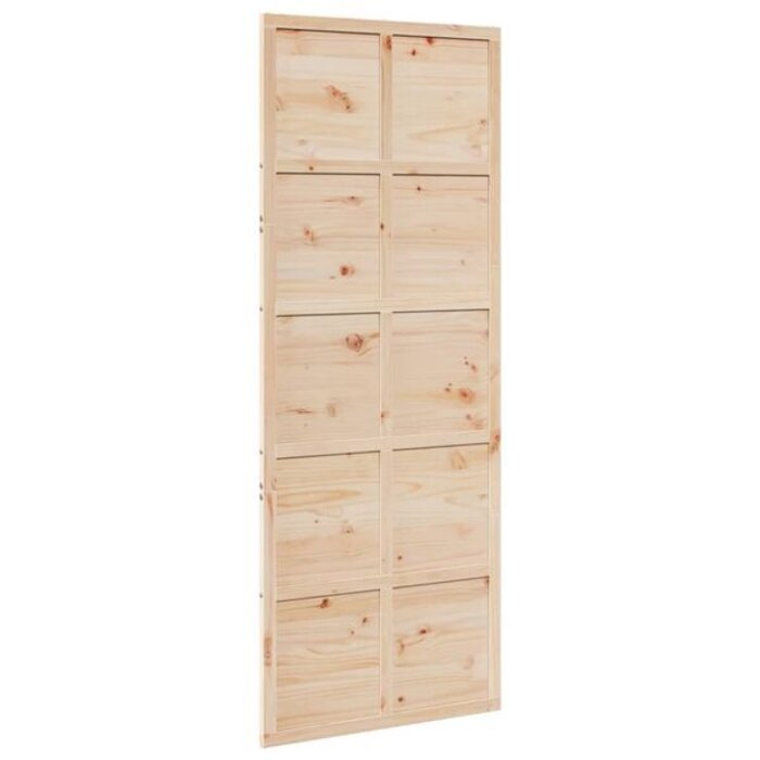 Porte coulissante en bois de pin massif 80x208 cm - Jusqu'à 34% de remise