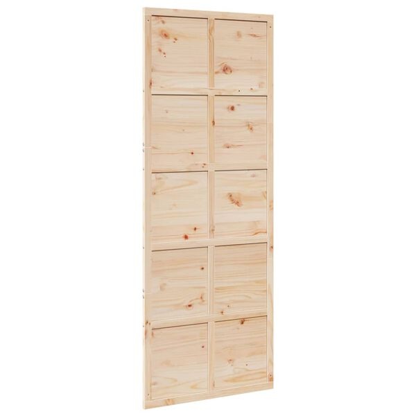 Porte coulissante en bois de pin massif 80x208 cm - Jusqu'à 34% de remise