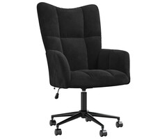 Vidaxl Fauteuil relax en velours noir - Design pivotant - Jusqu'à 39% de remise