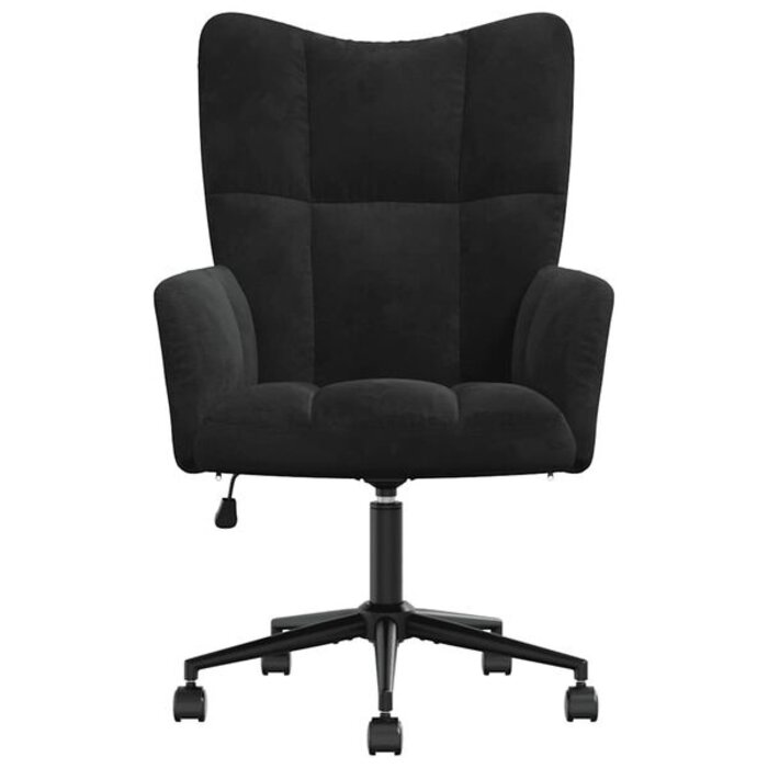 Vidaxl Fauteuil relax en velours noir - Design pivotant - Jusqu'à 39% de remise