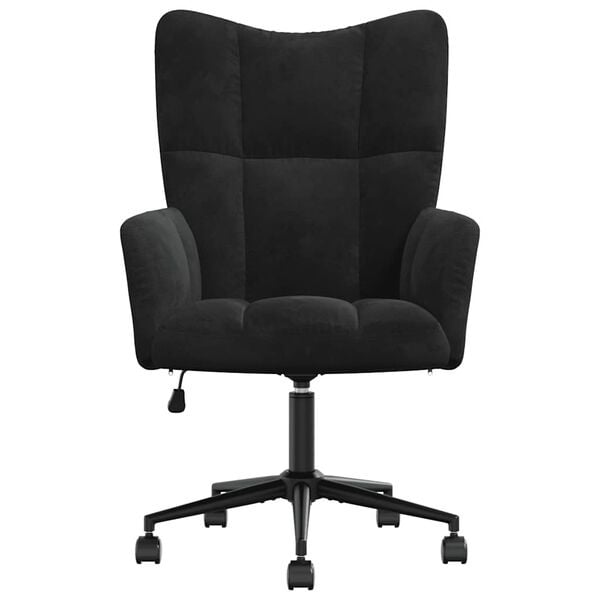 Vidaxl Fauteuil relax en velours noir - Design pivotant - Jusqu'à 39% de remise