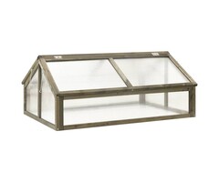 Vidaxl Serre de jardin en bois d'épicéa gris 114x80 cm - Jusqu'à -34%