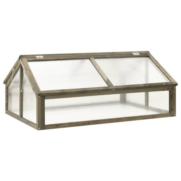 Vidaxl Serre de jardin en bois d'épicéa gris 114x80 cm - Jusqu'à -34%