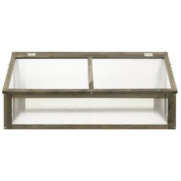 Vidaxl Serre de jardin en bois d'épicéa gris 114x80 cm - Jusqu'à -34%