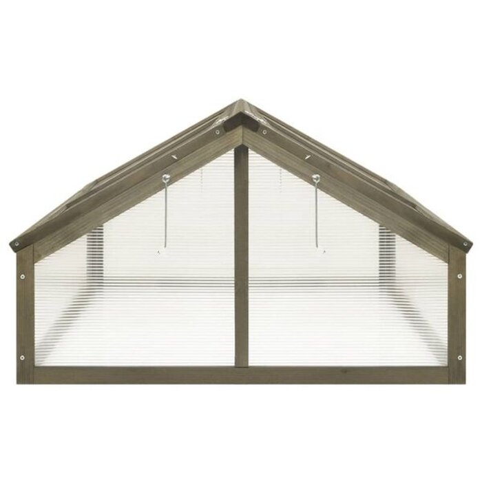 Vidaxl Serre de jardin en bois d'épicéa gris 114x80 cm - Jusqu'à -34%