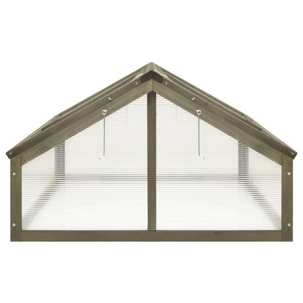 Vidaxl Serre de jardin en bois gris 114x80x50 cm - 34% de remise
