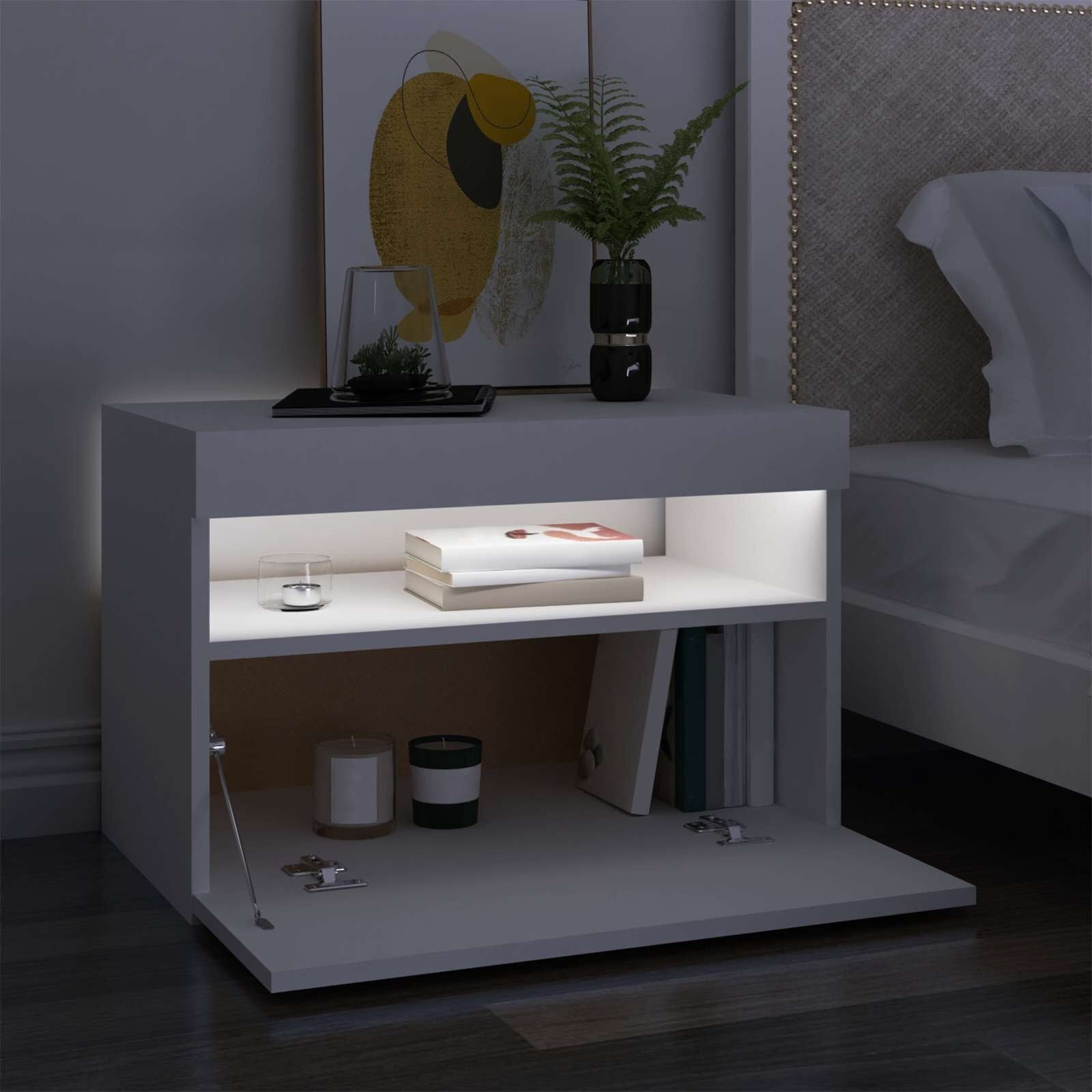 Vidaxl Meuble TV compact avec LED - Noir - Jusqu'à -33% de réduction