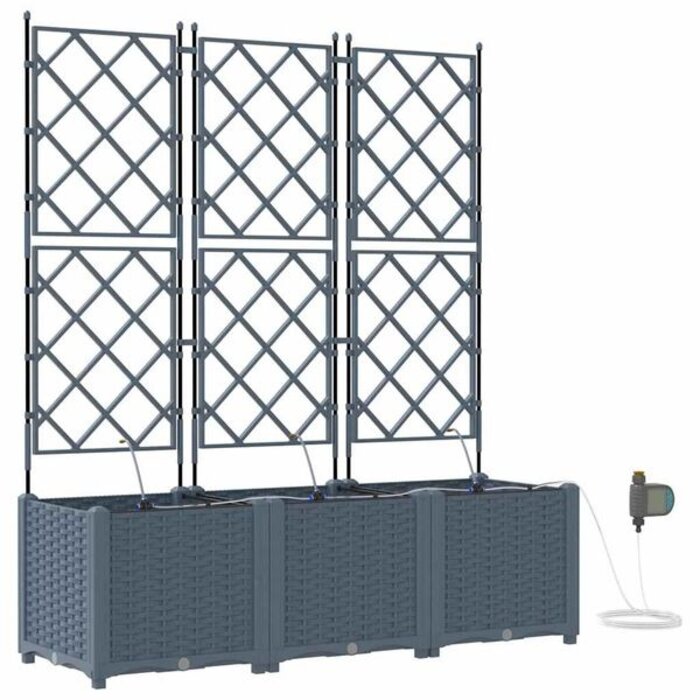 Vidaxl Jardinière verticale 3 niveaux 120cm - Gris clair - Jusqu'à -34%