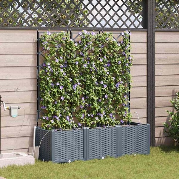 Vidaxl Jardinière verticale 3 niveaux 120cm - Gris clair - Jusqu'à -34%