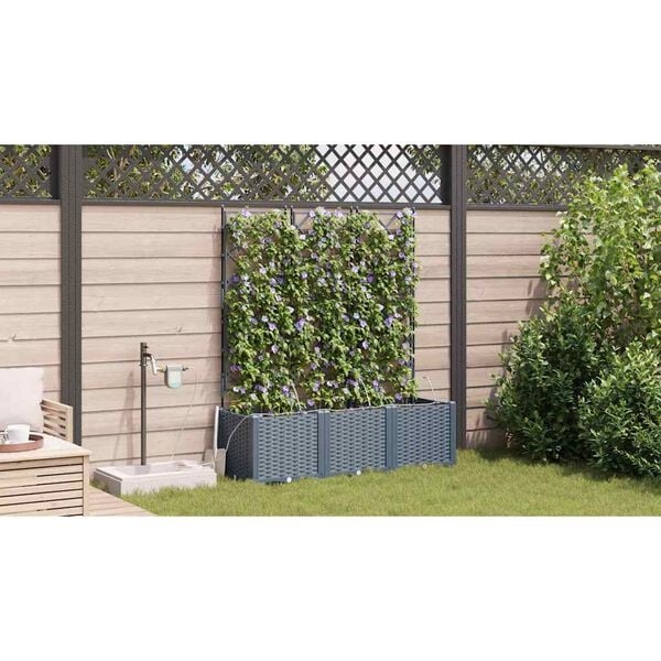 Vidaxl Jardinière verticale 3 niveaux 120cm - Gris clair - Jusqu'à -34%