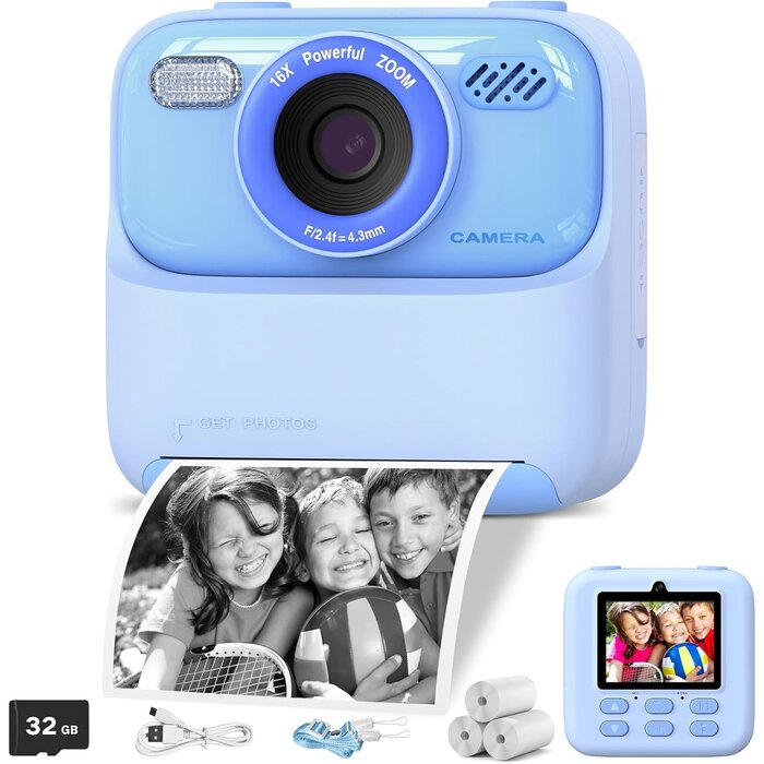 Appareil photo instantané pour enfants - Violet - Jusqu'à 34% de remise