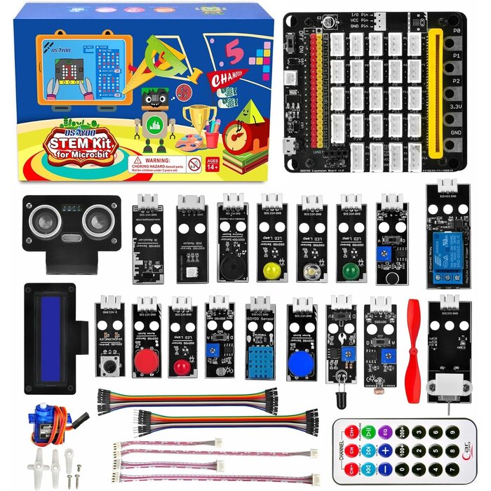 Kit éducatif STEM pour Micro:bit avec 20 capteurs - Jusqu'à 34% de remise