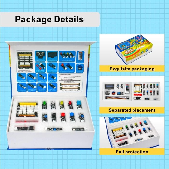 Kit éducatif STEM pour Micro:bit avec 20 capteurs - Jusqu'à 34% de remise