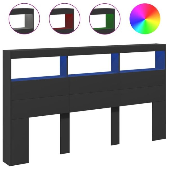 Vidaxl Tête de lit LED avec rangement 180 cm - Jusqu'à -35% sur nos modèles outlet
