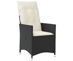 Vidaxl Fauteuil de jardin inclinable noir - Jusqu'à 34% de remise