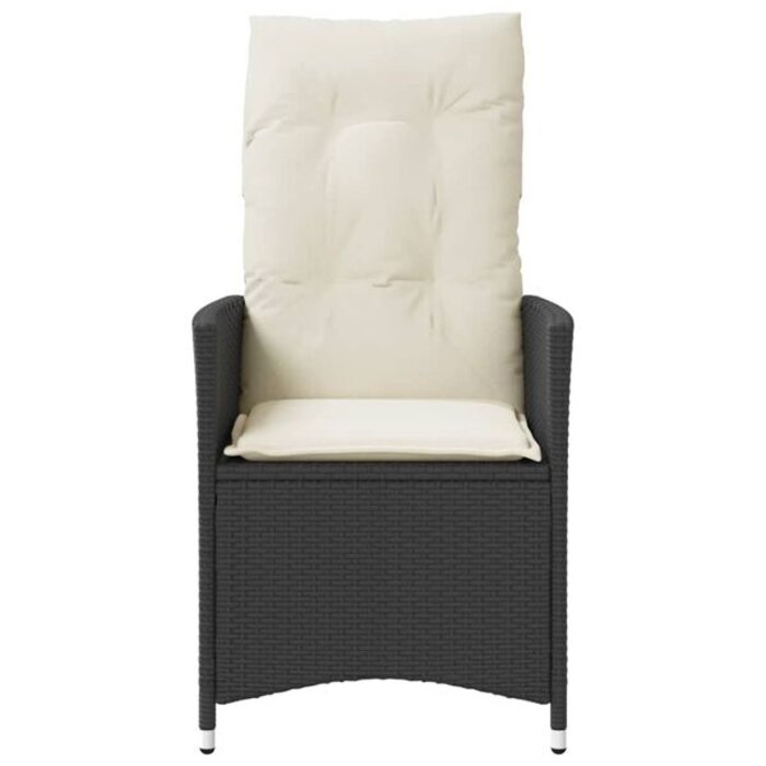Vidaxl Fauteuil de jardin inclinable noir - Jusqu'à 34% de remise