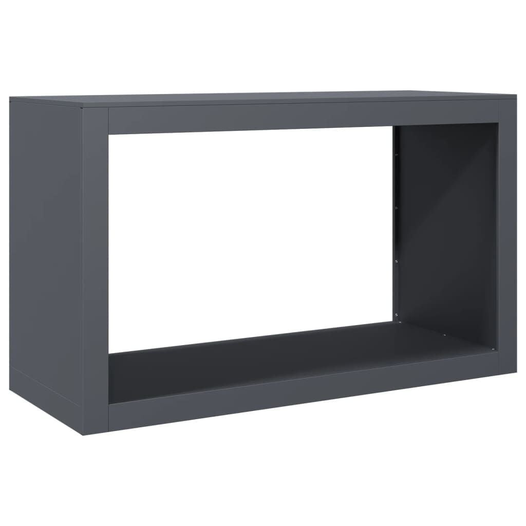 Vidaxl Range-bûches en acier anthracite 100x40x60 cm - Jusqu'à 35% de remise