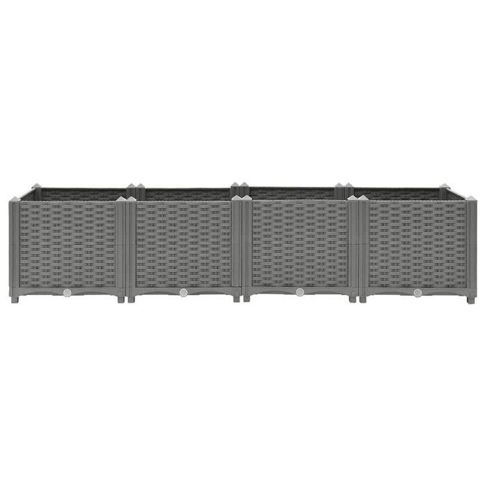 Vidaxl Bac à fleurs surélevé 160 cm gris - Jusqu'à 34% de remise