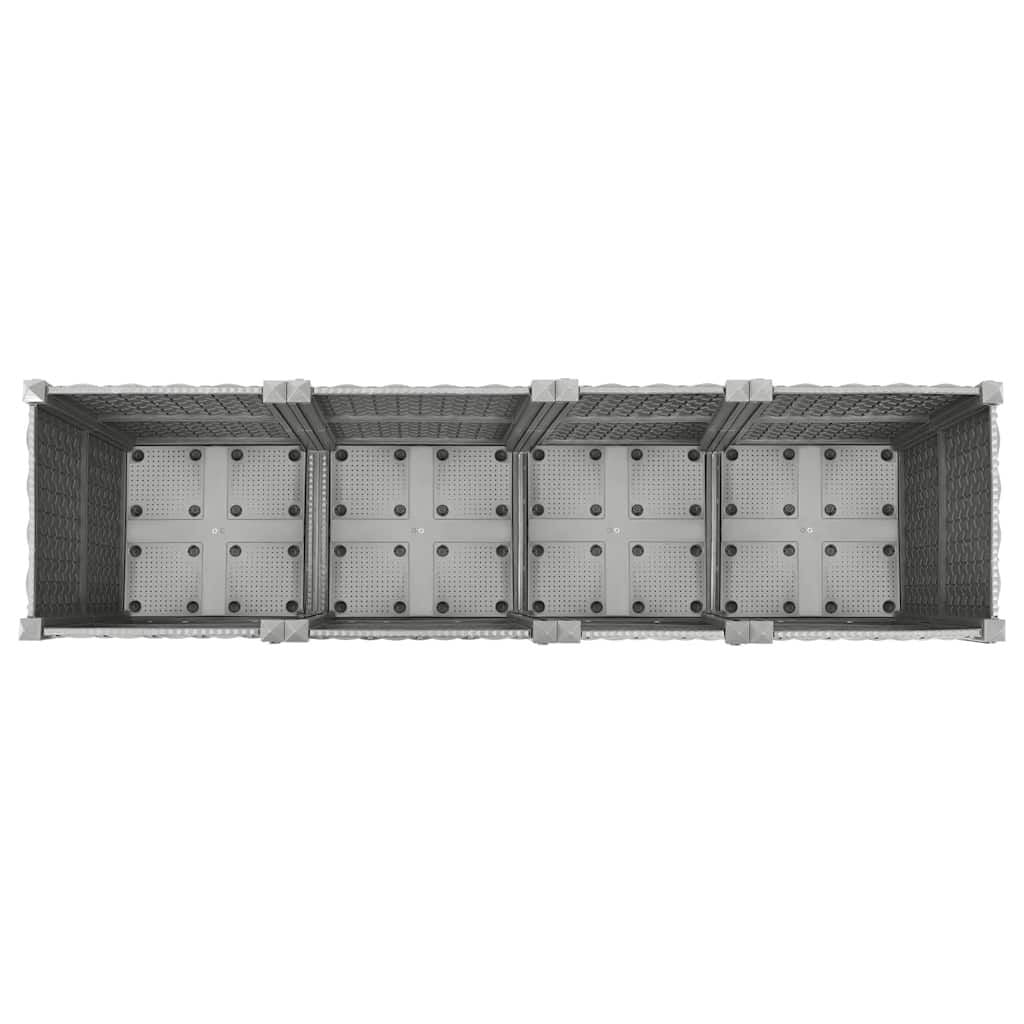 Vidaxl Bac à fleurs surélevé 160 cm gris - Jusqu'à 34% de remise