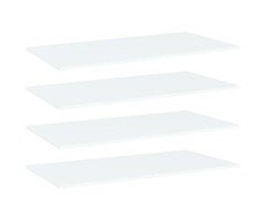 Vidaxl Lot de 4 étagères murales blanches 80x20cm - Jusqu'à -33%
