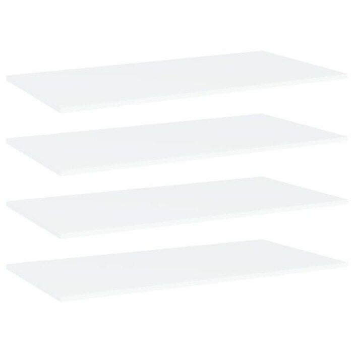 Vidaxl Lot de 4 étagères murales blanches 80x20cm - Jusqu'à -33%