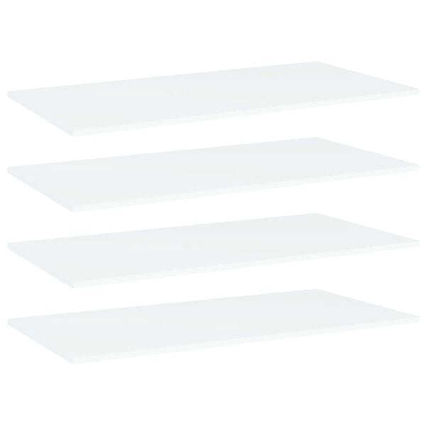 Vidaxl Lot de 4 étagères murales blanches 80x20cm - Jusqu'à -33%