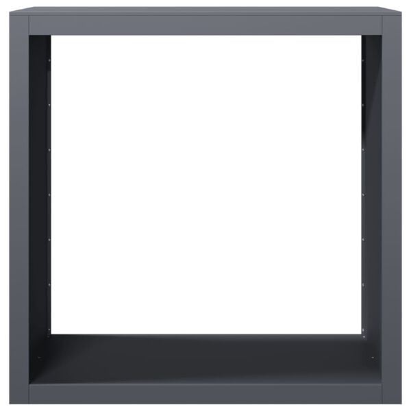 Vidaxl Range-bûches en acier anthracite 100x40x100 cm - Jusqu'à -35%