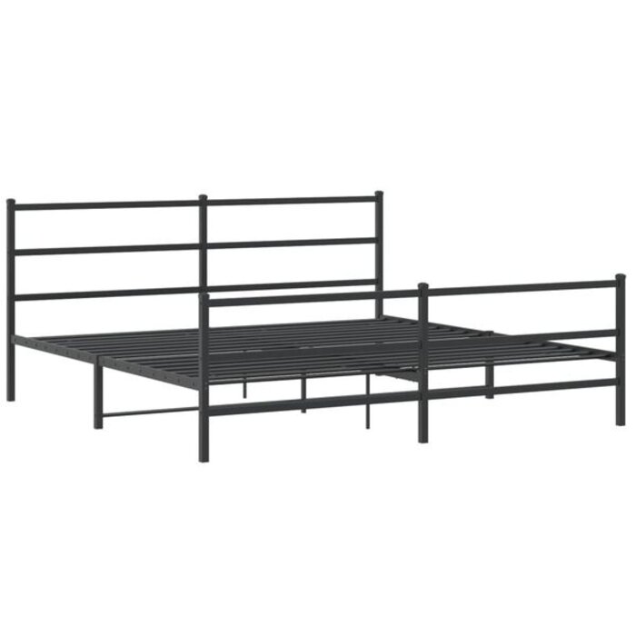 Vidaxl Cadre de lit 180x200 cm en acier noir - Jusqu'à -35%