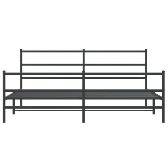 Vidaxl Cadre de lit 180x200 cm en acier noir - Jusqu'à -35%