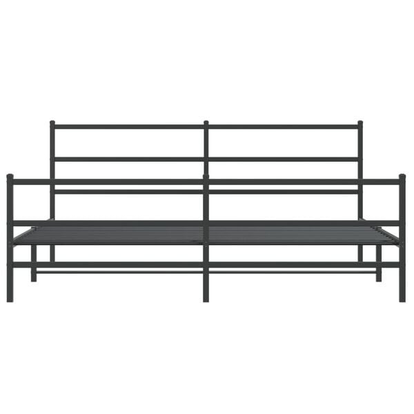 Vidaxl Cadre de lit 180x200 cm en acier noir - Jusqu'à -35%
