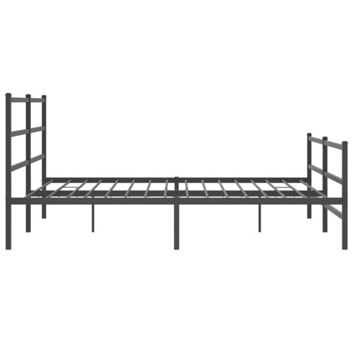 Vidaxl Cadre de lit 180x200 cm en acier noir - Jusqu'à -35%