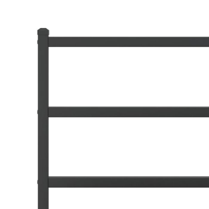 Vidaxl Cadre de lit 180x200 cm en acier noir - Jusqu'à -35%