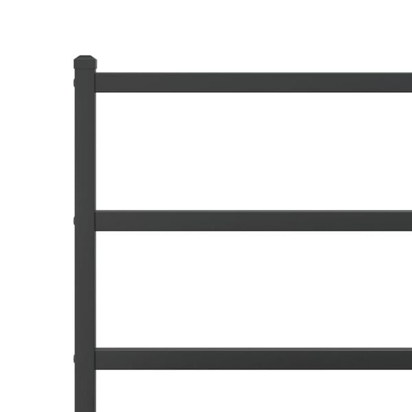 Vidaxl Cadre de lit 180x200 cm en acier noir - Jusqu'à -35%