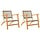 Lot de 2 chaises de jardin résine et acacia - Jusqu'à -35%