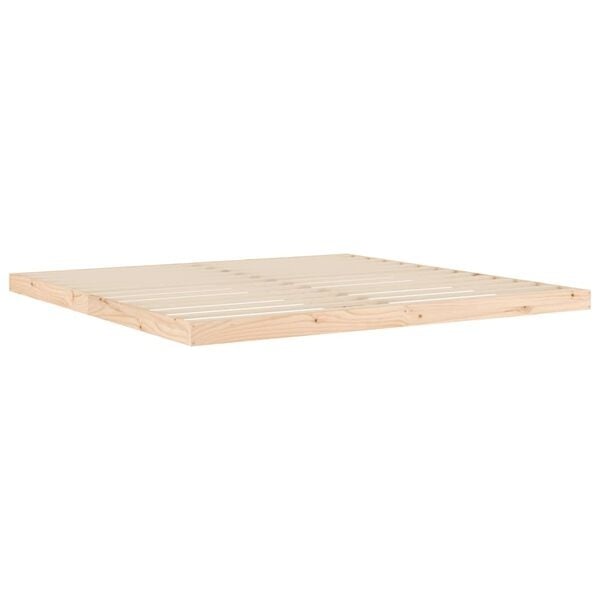 Vidaxl Cadre de lit en bois massif 200x200 cm - Jusqu'à -34% sur votre équipement